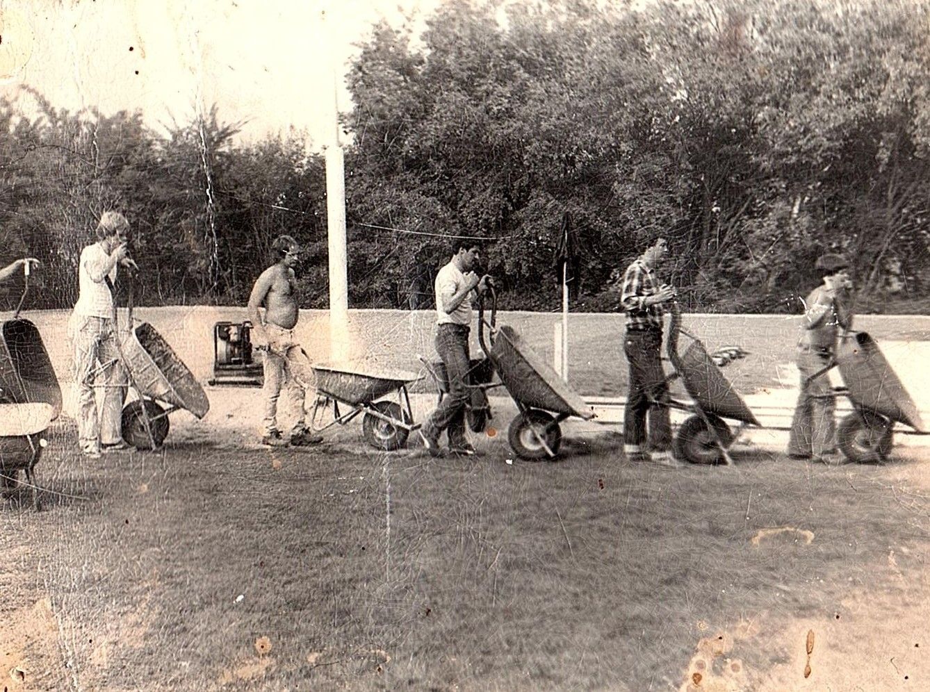 Aanleg van de baan, begin jaren '80